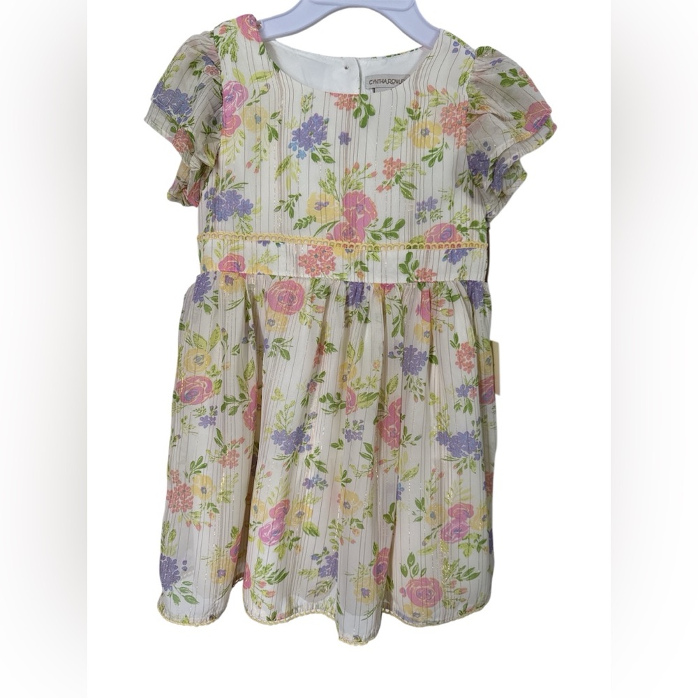 Cynthia Rowley Floral Kids Dress  with purse size 6 new with tag